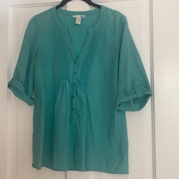 H&M Teal Linen Tunic - Picture 2 of 6